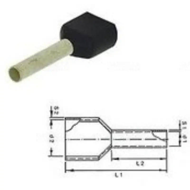 Érvéghüvely iker 2* 1,5/12 fekete 270790 Haupa Kedvezmény