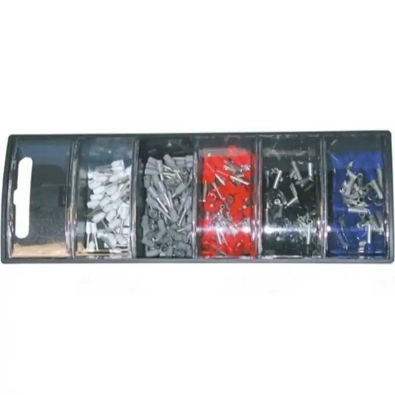 Alacsony ár Érvéghüvely készlet0,5- 2,5 szigetelt, 400 db-os 270864 Haupa