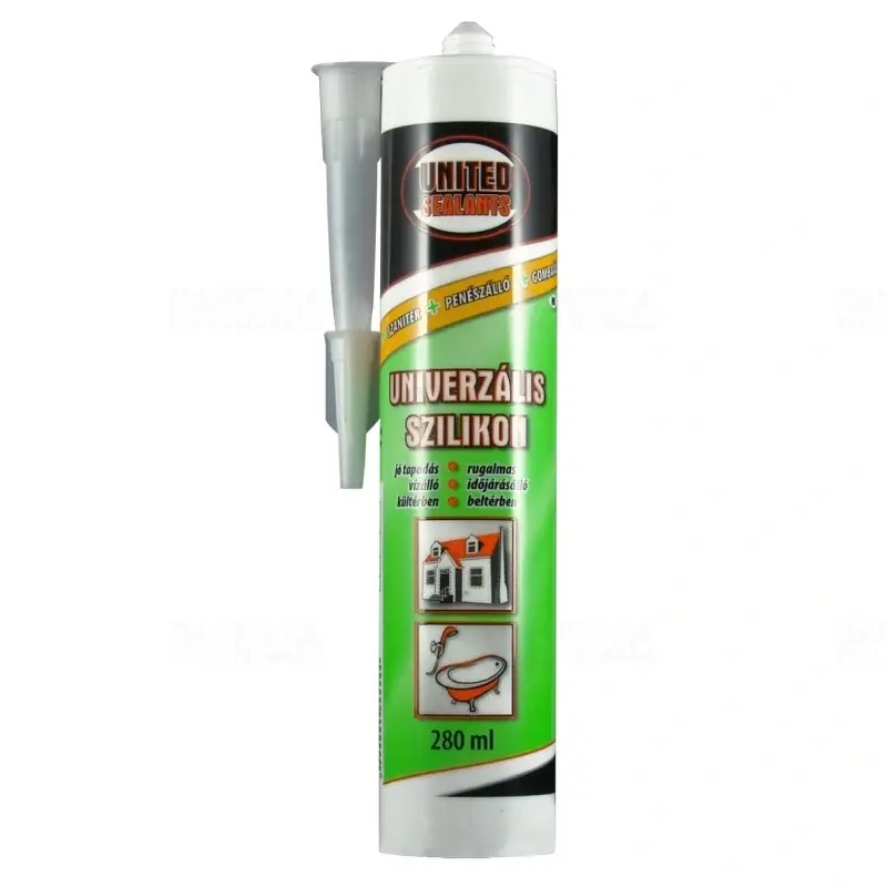 Újdonság United Sealants Univerzális szilikon 280ml transzparens 1010