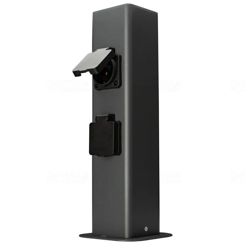 Kültéri energiaoszlop csatlakozóval, antracit2xSCHUKO,max.16A, 250VAC,2600W, IP54 GARN2S Tracon Akció