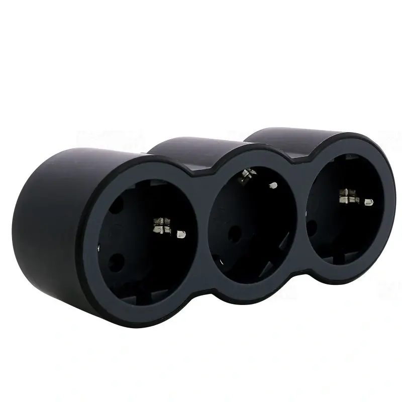 Legrand 694519 Elosztó dugaljba 3-as biztonsági zsaluval, fekete Alacsony ár