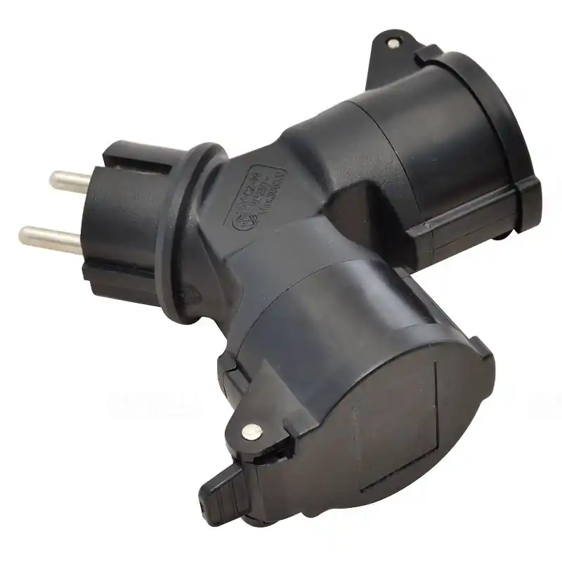 Pénzvisszafizetés Többférőhelyes átalakító csatlakozó, fekete 2xSCHUKO, 16A, 3680W, TICS-212GD Tracon