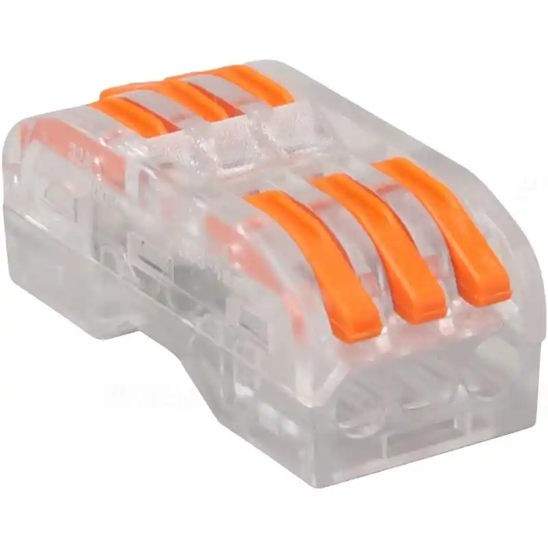 Csavar nélküli vezetékösszekötő, toldó nyitható,átlátszó 0,5-4mm2, 32A, 3p, OVOTT33 Tracon Olcsó