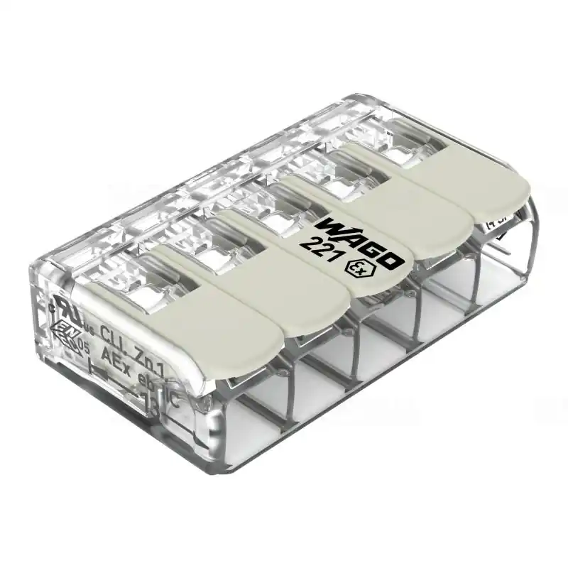 WAGO 221-685 vezetékösszekötő sodrott 5-ös, átlátszó 6mm2 Utolsó esély