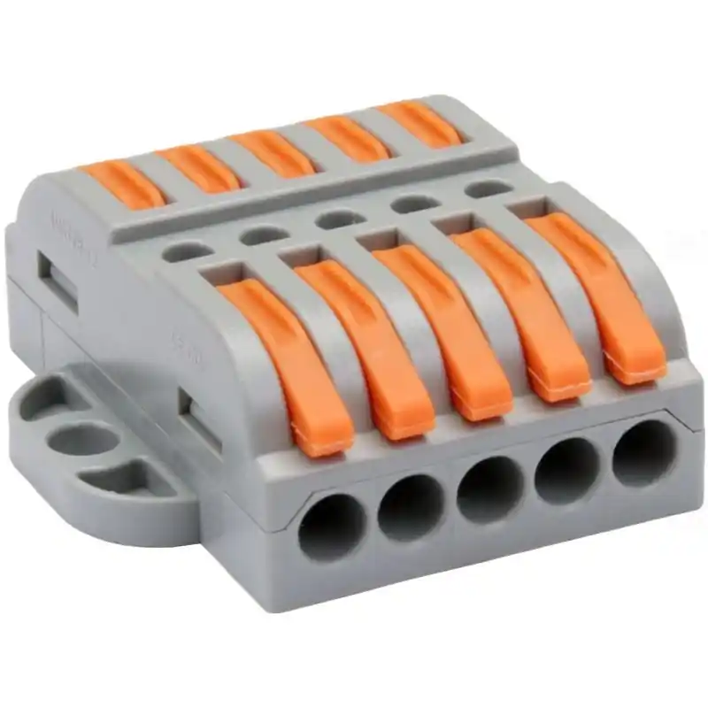 Csavar nélküli vezetékösszekötő, nyitható 0,5-4mm2, 32A, 5p, OVOFT55 Tracon Biztonságos fizetés