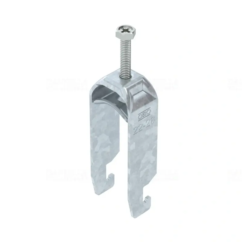 Akció OBO BBS kengyeles bilincs U-kivitel tűzihorganyzott 2 kábel részére fém nyomóvályúval 22-28mm, 18-22mm résszélességhez BS-U2-M-28 FT 1186523