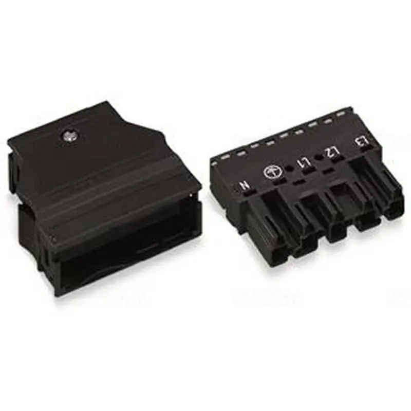 WAGO 770-115 Dugótehermentesítő készülékházzal 5 pólusú, fekete Rendeld meg most