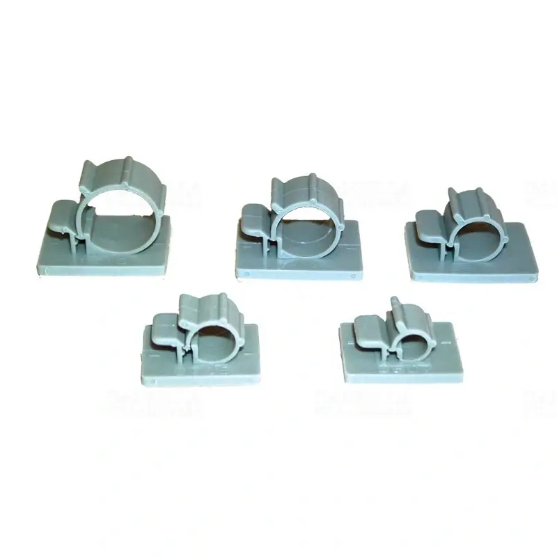 Újdonság Kábel- és csőrögzítő, nyitható, öntapadós, világosszürke d=7-8mm, PA6.6 TKCR-0708 Tracon