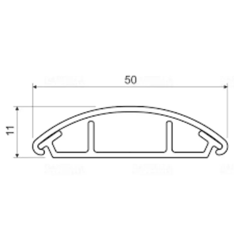 Taposó csatorna 50x11mm öntapadós fehér, LO 50 P2 Kopos (2 fm/szál) Autentikus