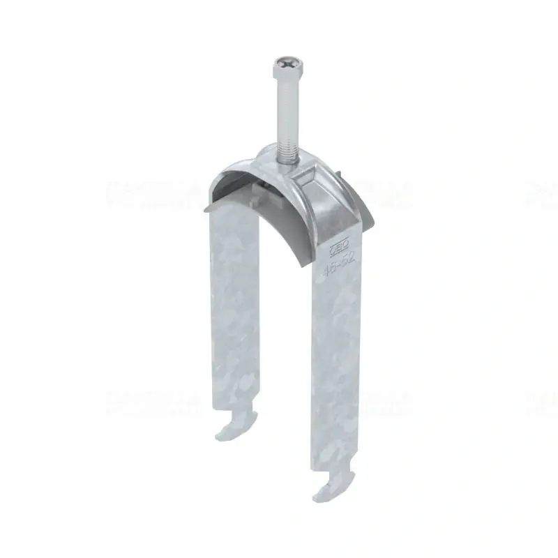 Prémium OBO BBS kengyeles bilincs H-kivitel tűzihorganyzott 2 kábel részére műanyag nyomóvályúval 46-52mm, 16-17mm résszélességhez BS-H2-K-52 FT 1186250