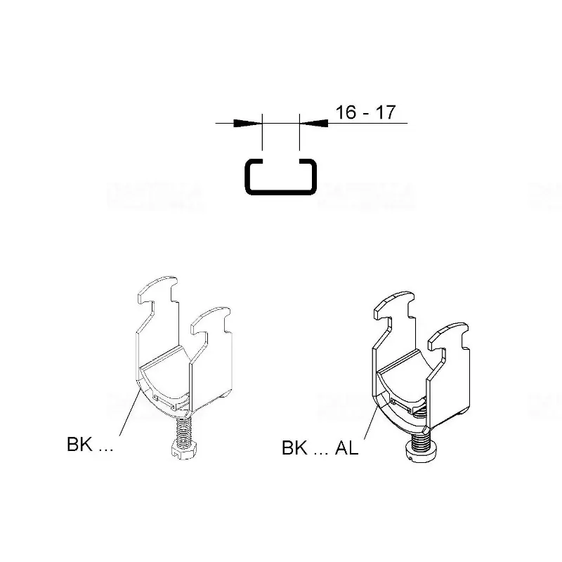 Olcsó Kengyeles bilincs, 1 kábel, D 14-18 mm, 16-17 rés BK18 NIEDAX