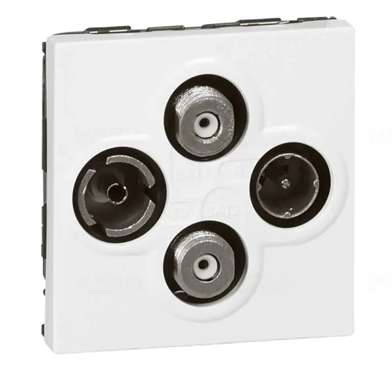 Legjobb ár Legrand 078794 Program Mosaic TV-Rádió-SAT-SAT aljzat végzáró, 2 modulos, fehér