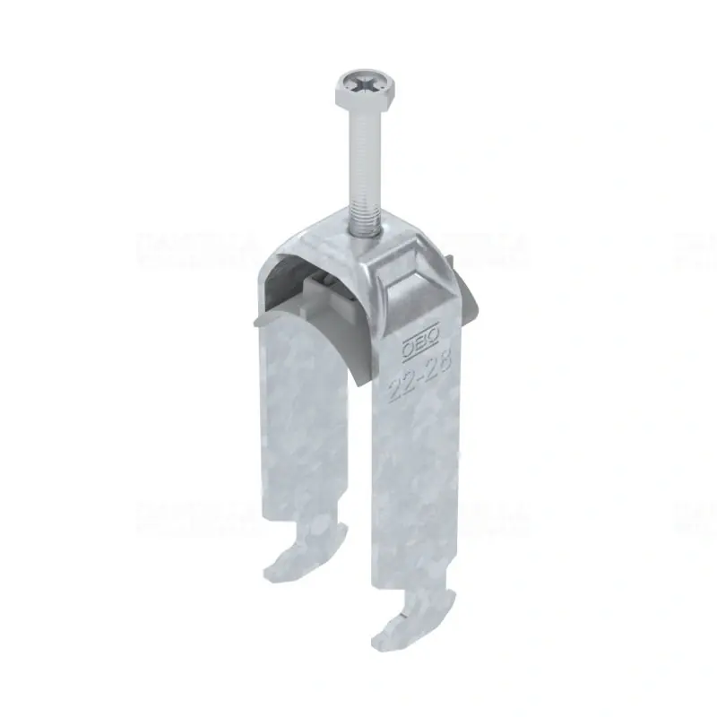 Biztonságos fizetés OBO BBS kengyeles bilincs H-kivitel tűzihorganyzott 2 kábel részére műanyag nyomóvályúval 22-28mm, 16-17mm résszélességhez BS-H2-K-28 FT 1186223