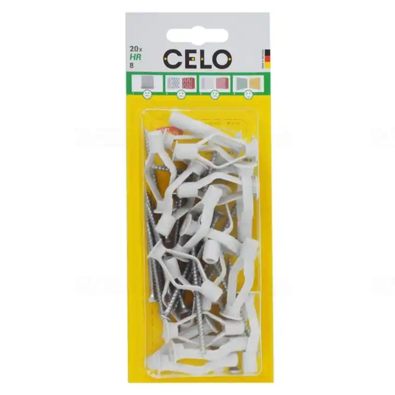 Ingyenes szállítás Apolo/Celo szárnyas gipszkarton tipli M8 + 4x60 facsavar 58HRSZ20 20db/bliszter