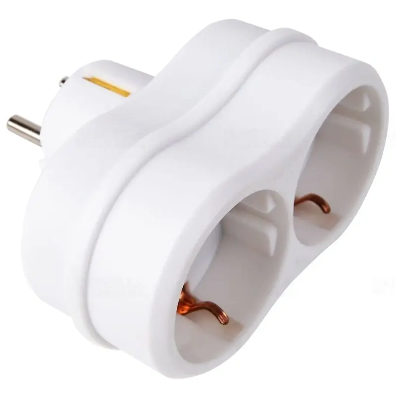 Utolsó esély Többférőhelyes átalakító csatlakozó, fehér 2×SHUKO 16A TNS2 Tracon