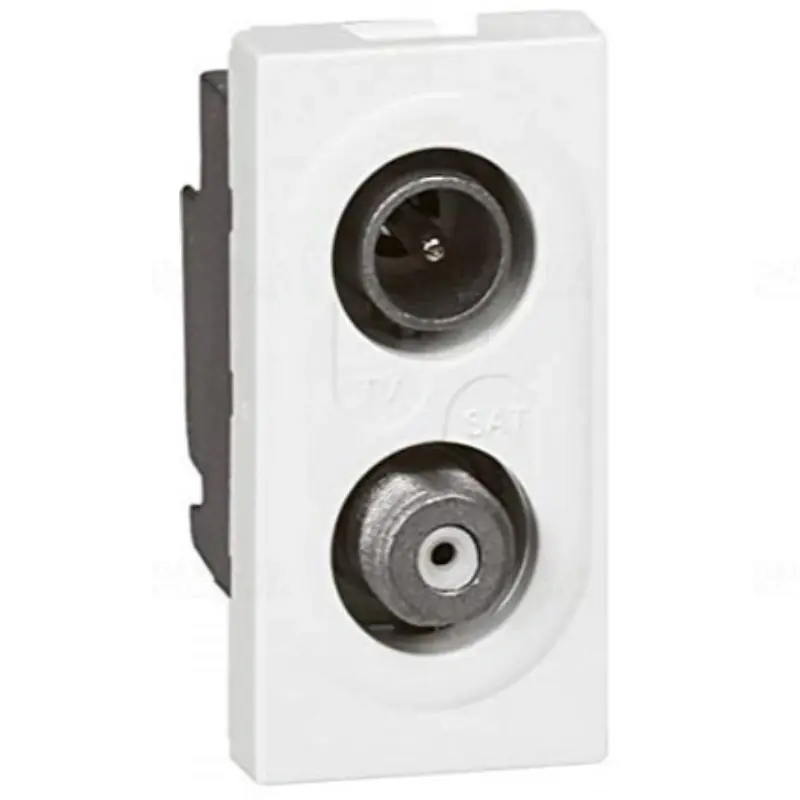 Gyors szállítás Legrand 078795 Program Mosaic kombinált csillagpontos TV csatlakozóaljzat TV-SAT, 1 modulos, fehér