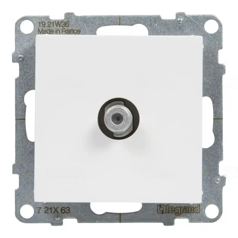 Legrand 721163 Suno TV csatlakozóaljzat, (F) típus, végzáró, keret nélkül, fehér Rendeld meg most