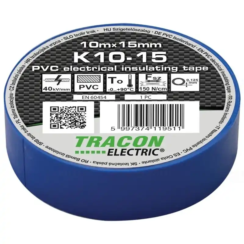 Expressz szállítás Szigetelő szalag 10x15 kékK10-15 Tracon