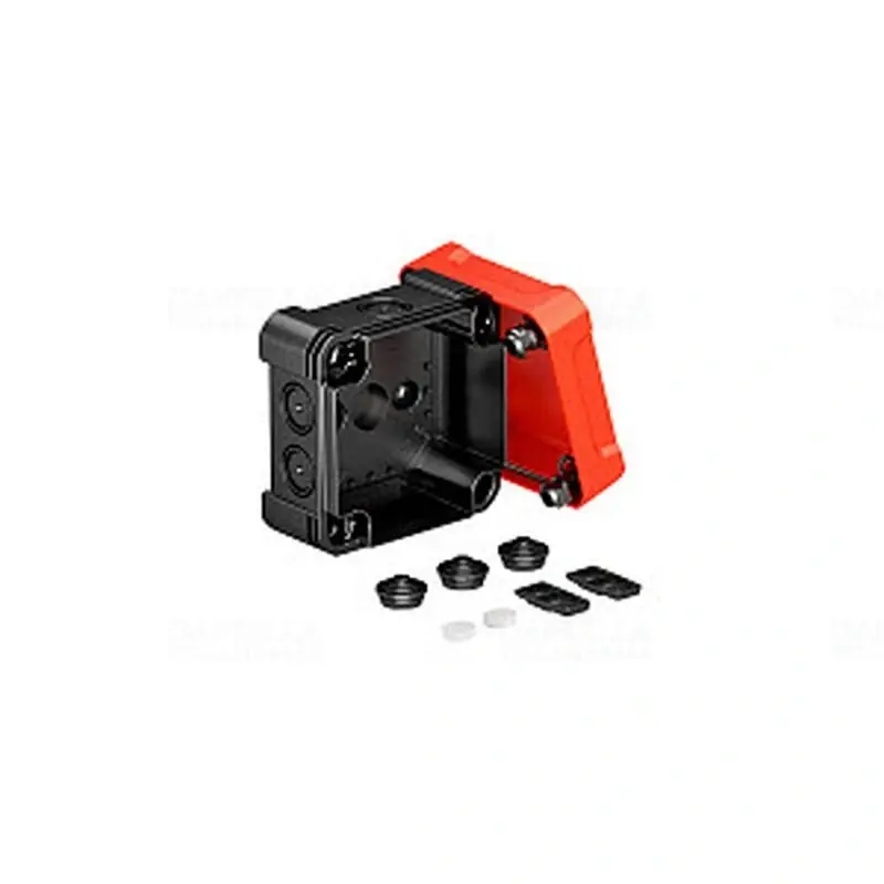 OBO X04 SW-ROLeágazódoboz fekete, piros fedéllel 114x114x78 piros 2005148 Olcsó