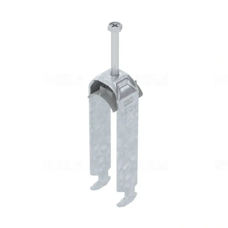 Autentikus OBO BBS kengyeles bilincs H-kivitel tűzihorganyzott 3 kábel részére műanyag nyomóvályúval 22-28mm, 16-17mm résszélességhez BS-H3-K-28 FT 1186224