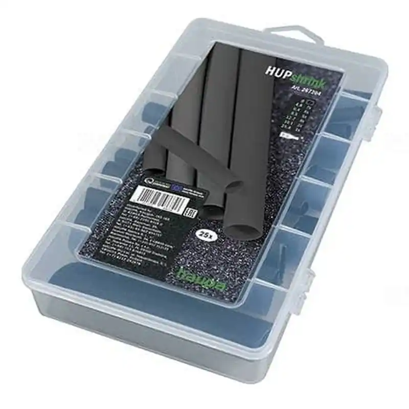 Zsugorcsőkészlet, 3:1, fekete, 25 db-os Haupa 267204 Kiváló minőség