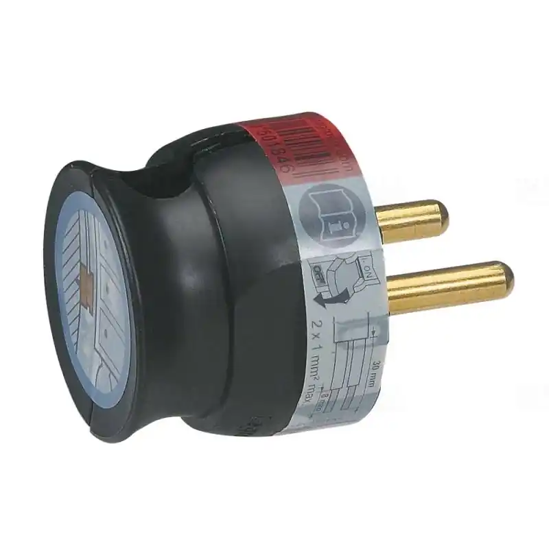 Legrand 050184 2P csatlakozódugó 16A, fekete műanyag, besüllyesztett földeletlen Pénzvisszafizetés