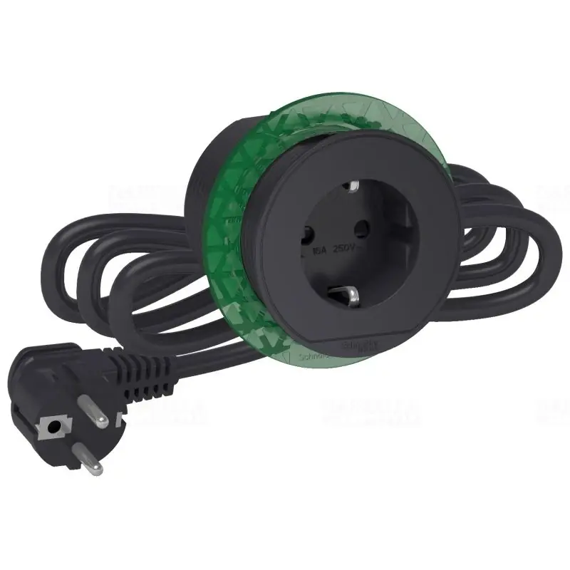 Expressz szállítás UNICA SYSTEM+ Bútorba süllyeszthető 2P+F csatlakozóaljzat, antracit INS44001 Schneider