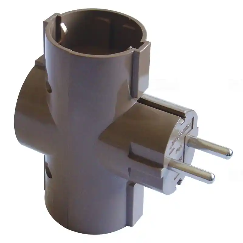 Ingyenes szállítás Többférőhelyes átalakító csatlakozó, normál, barna 3×SHUKO, max.16A TDUGO-BARN