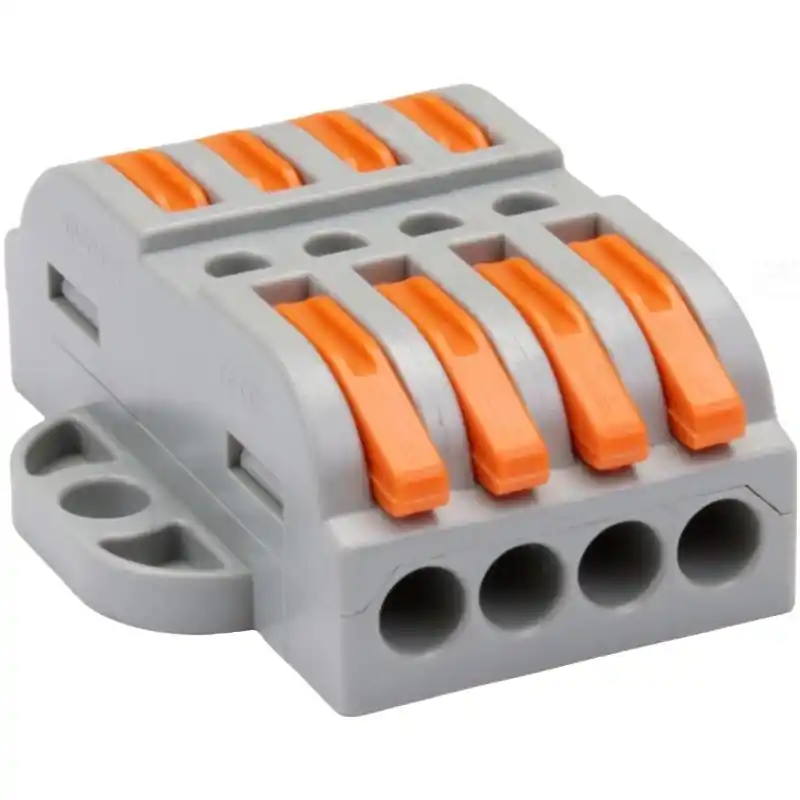 Csavar nélküli vezetékösszekötő, nyitható 0,5-4mm2, 32A, 4p, OVOFT44 Tracon Expressz szállítás