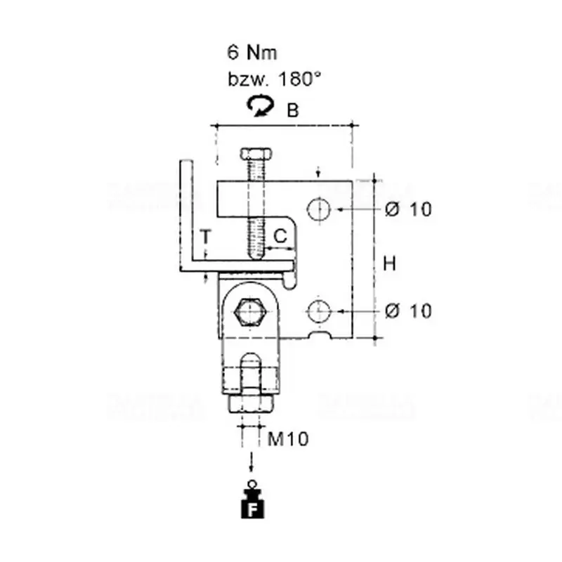 Ingyenes szállítás Csavaros kapocs csuklóval SRH Niedax