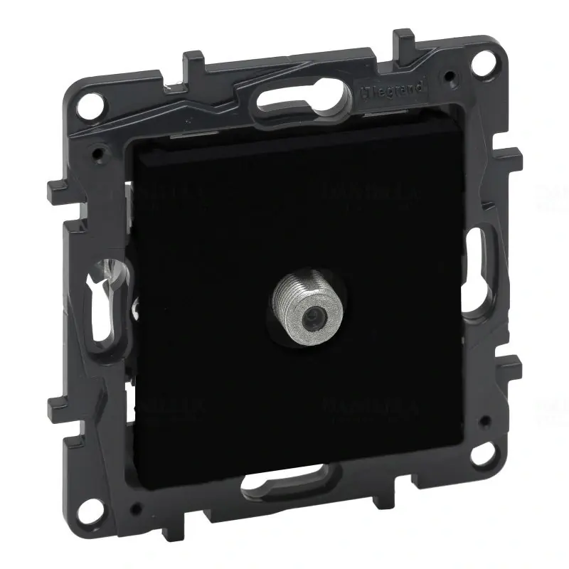 Kiárusítás Niloé Step fekete TV végzáró aljzat F típus (1,5 dB) 863575 Legrand