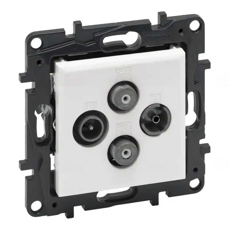 Niloé Step fehér TV-R-SAT-SAT csillagpontos aljzat (1,5 dB) 863182 Legrand Csak ma