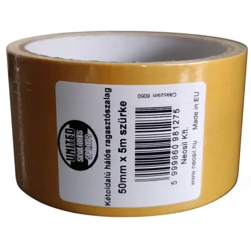 Újdonság United Sealants kétoldalú hálós ragasztószalag 50mmx5m PP 8060
