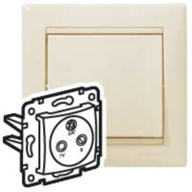 Kiárusítás Legrand 774337 Valena TV/RD/SAT aljzat, átmenő, 14 dB, elefántcsont