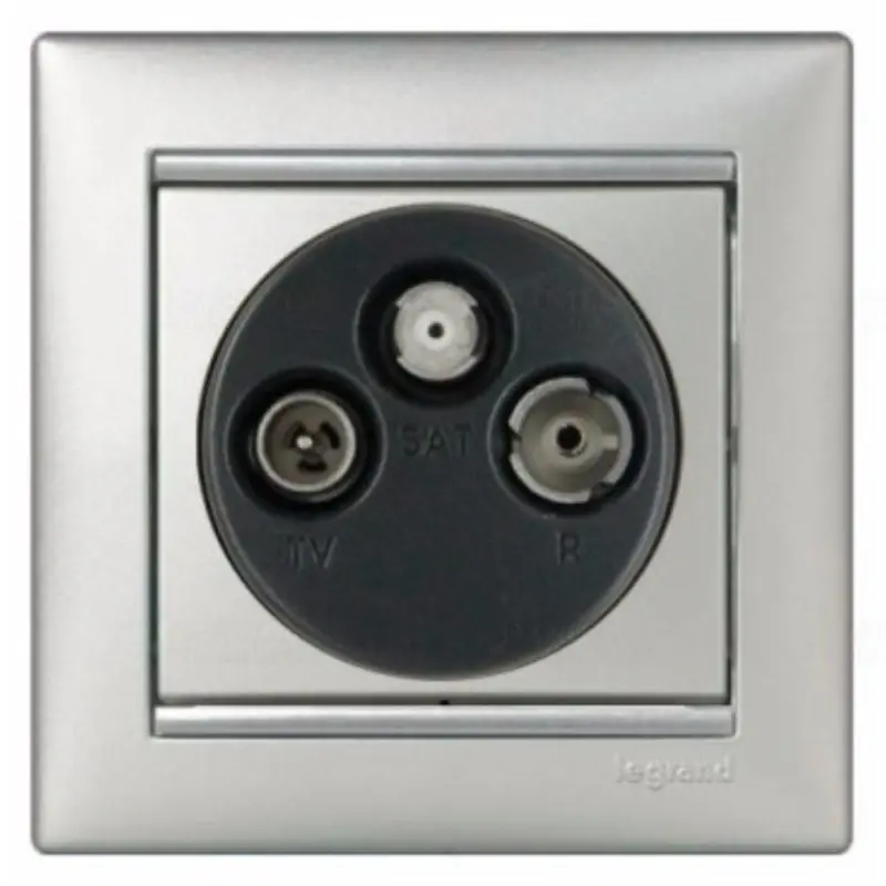 Legrand 770135 Valena TV/RD/SAT aljzat végzáró, 1,5 dB, alumínium Legjobb ár
