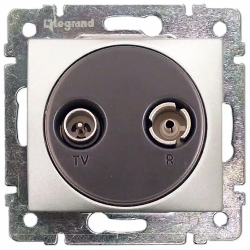 Legrand 770132 Valena TV/RD aljzat végzáró, 1,5 dB alumínium Gyors szállítás