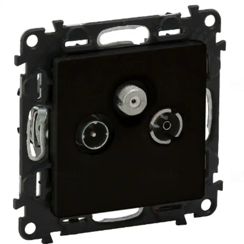 Pénzvisszafizetés Valena Life 756352 TV/RD/SAT aljzat csillagpontos, 1,5 dB fekete Legrand