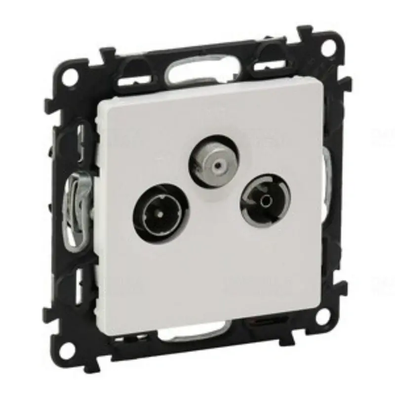 Legrand 753352 Valena Life TV/RD/SAT aljzat, 1,5 dB, csillagpontos, alumínium Prémium