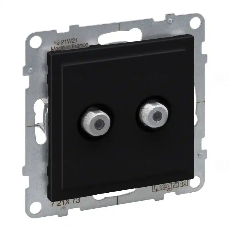 Vedd meg most Legrand 721473 Suno TV csatlakozóaljzat, (F) típus, végzáró, keret nélkül, fekete