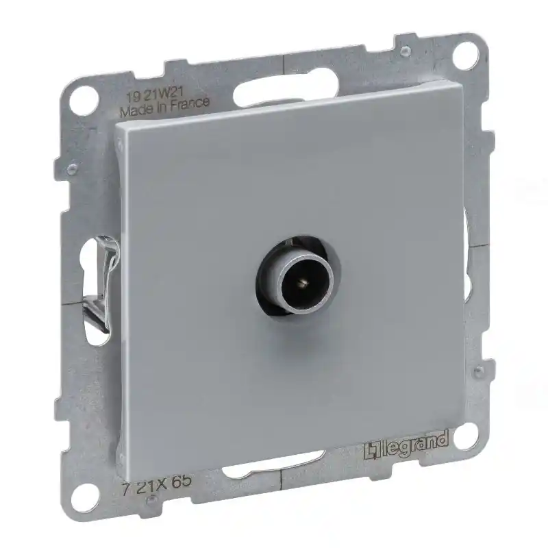 Legrand 721365 Suno TV csatlakozóaljzat, átmenő 14 dB, keret nélkül, alumínium Kiváló minőség