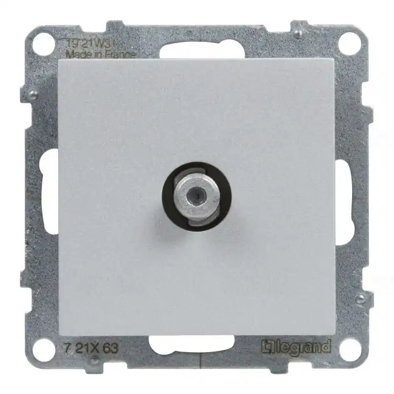 Legrand 721363 Suno TV csatlakozóaljzat, (F) típus, végzáró, keret nélkül, alumínium Legjobb ár