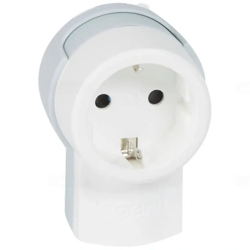 Kiárusítás Legrand 050199 Földelt csatlakozóaljzat, oldalsó bekötéssel, falra rögzíthető