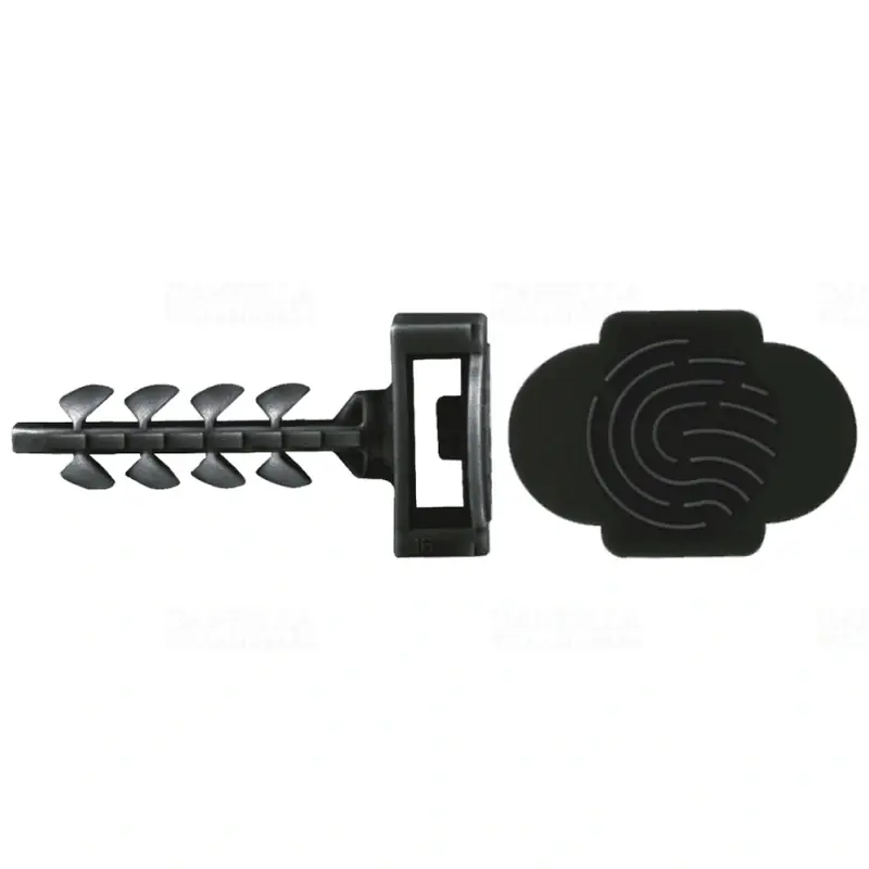 Prémium INSERTFIX kötegelőtalp M6, nagy fejjel, fekete - kördobozban 125 db/kördoboz