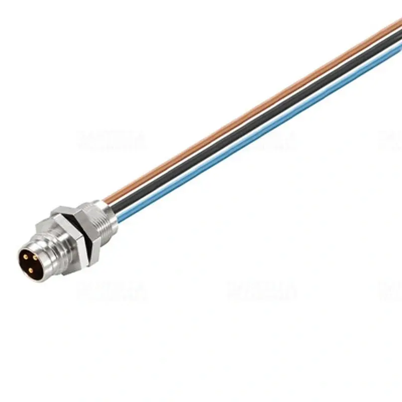 Beépíthető csatlakozó, M8, tű, egyenes, 3pólus, SAIE-M8S-3-0.5U-FP-M8 1078730000 Weidmüller Legjobb ár