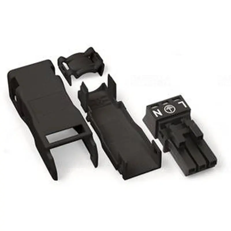 WAGO 890-103 Aljzattehermentesítő készülékházzal 3 pólusú, fekete Eredeti