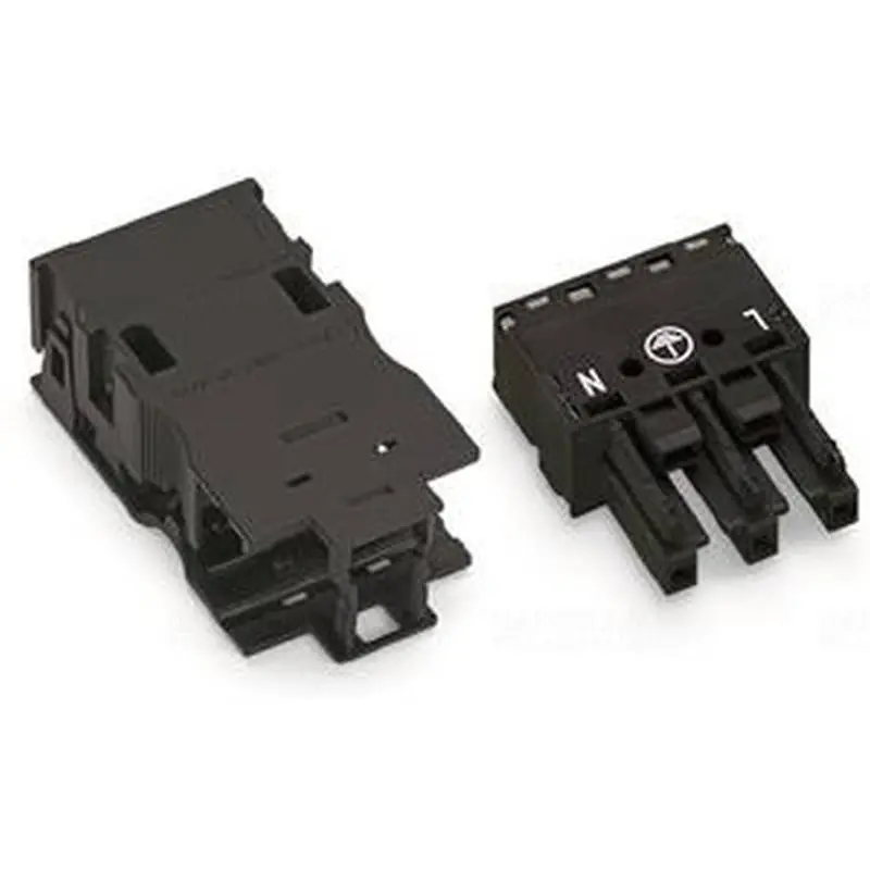 WAGO 770-203/035-000 Aljzat tehermentesítő készülékházzal, 3 pólusú,4mm2 fekete Népszerű