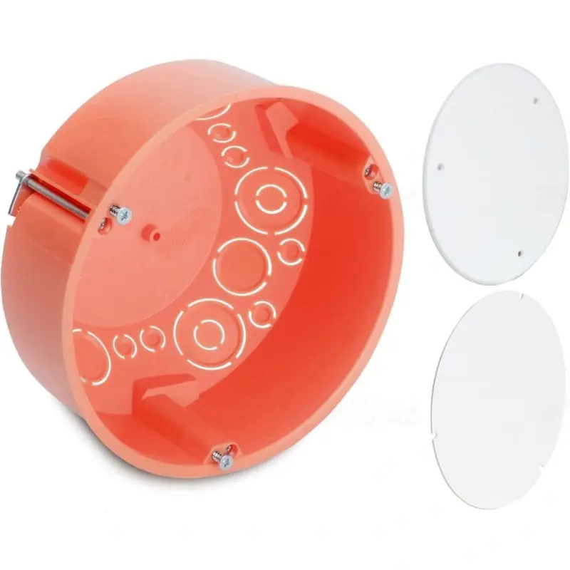 Legjobb ár HWAD 120 Gipszkarton kötődoboz kerek, 120mm, 65mm mély, narancs Univolt 105 239