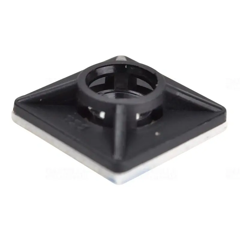 Népszerű Kábelkötegelő talp 19x19 /5,0 fekete, 4oldalt fűzhető, csavarozható/öntapadós TALP201 Tracon