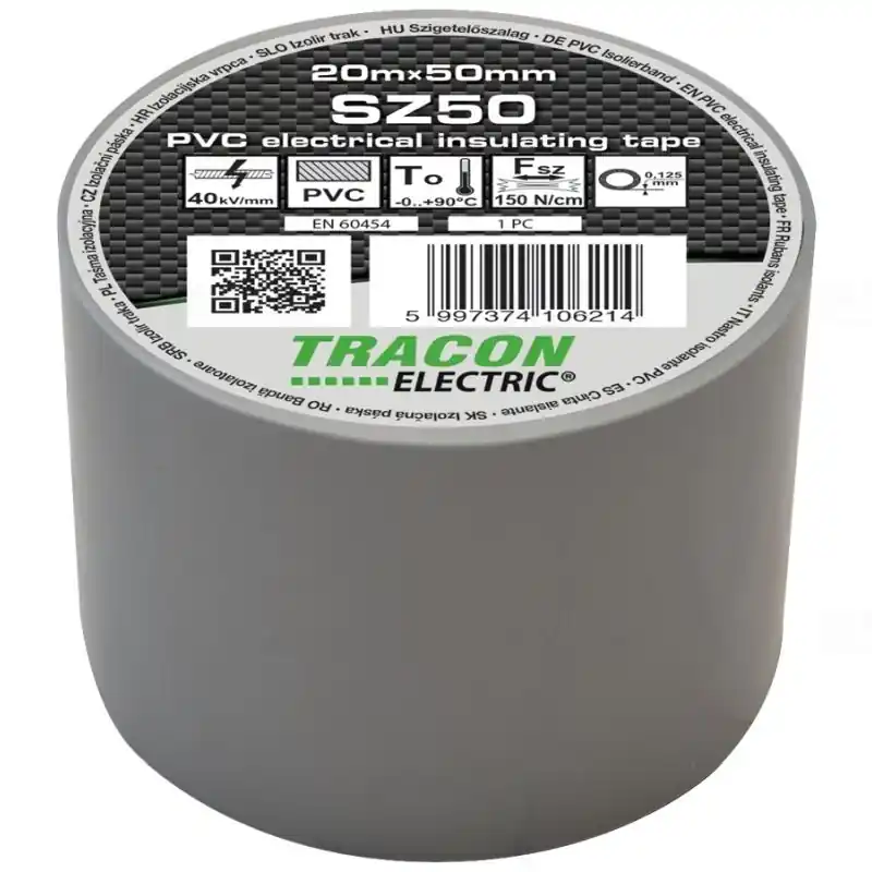 Legjobb ár Szigetelő szalag 20x50 szürke Tracon SZ50