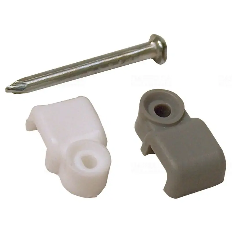 Népszerű Telefonkábelrögzítő bilincs, szeggel, fehér 2,5x4,5mm 20db/cs N0F-20 Tracon